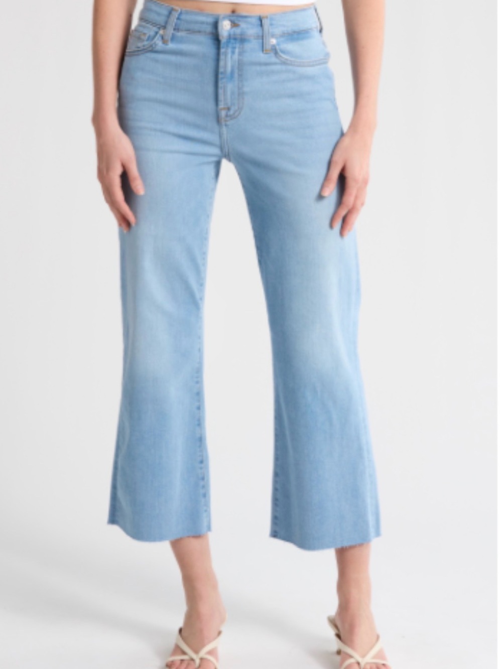7 For All Mankind Alexa High-Waist Crop Wide Leg Jeans